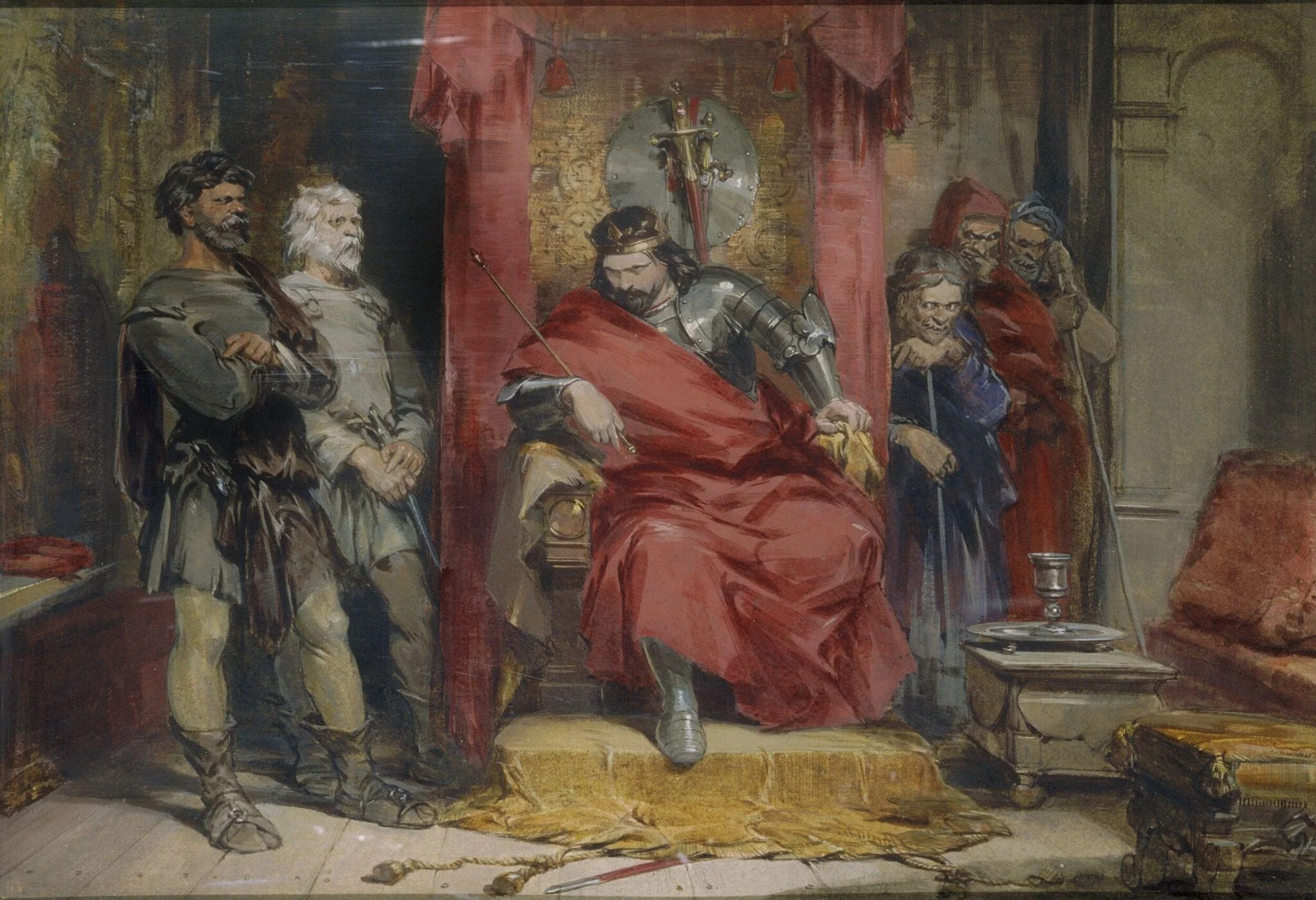 Macbeth instructing the murderers employed to kill Banquo