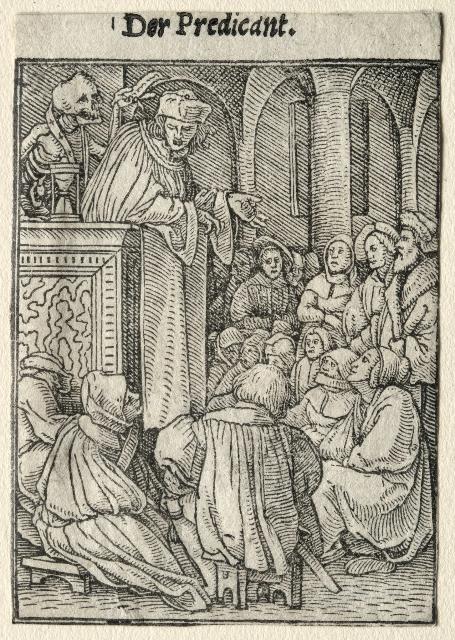 Dance of Death:  The Preacher, by Hans Holbein the Younger, 1526