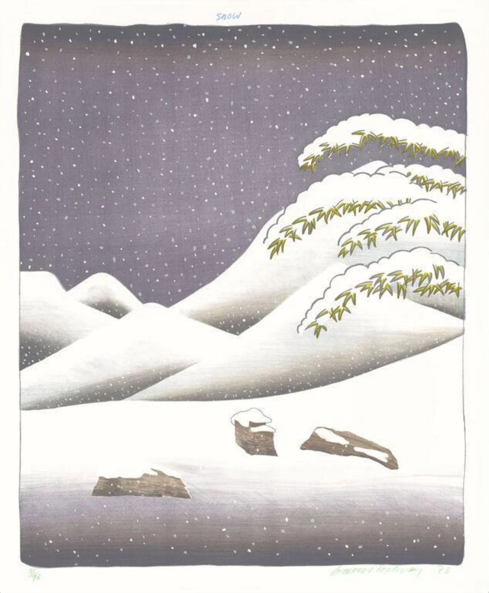 Snow, by David Hockney, 1973
