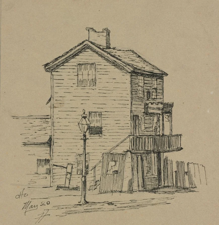 An Old House, Cleveland, by Otto Henry Bacher, 1887