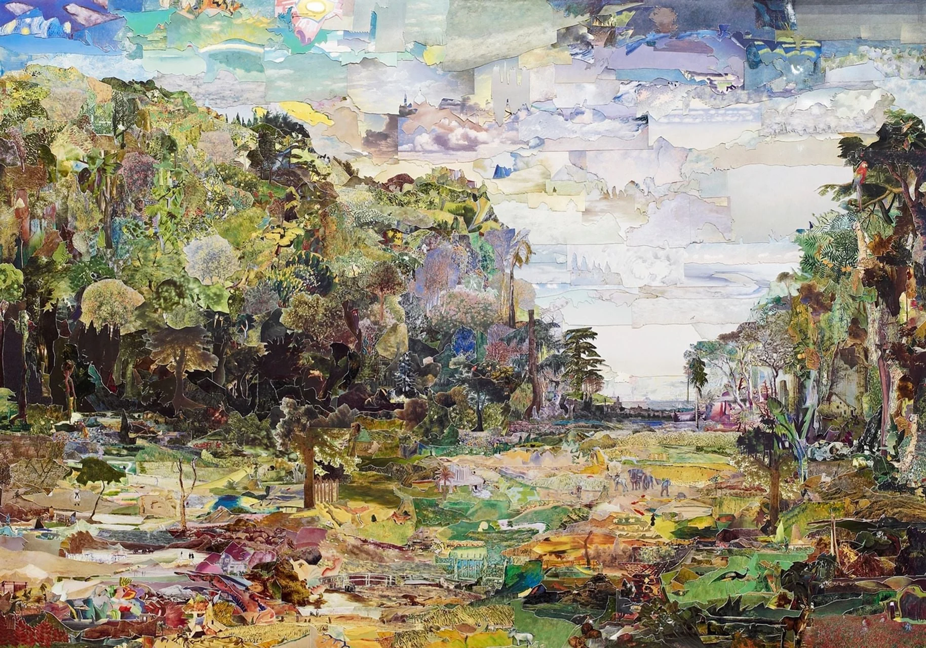 Klein, Beat - Collage, Painting the View between two Forests, by Beat Klein, unspecified, 2007