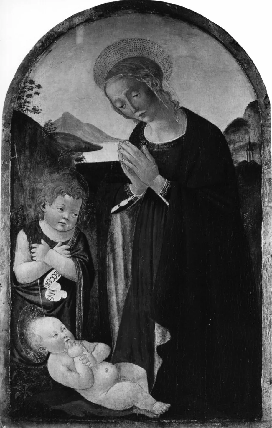 Mary, John and Christ as a Child, by Domenico Ghirlandaio, paint, 1481