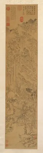 明   居節   石泉圖   軸|Recluse gazing at a waterfall