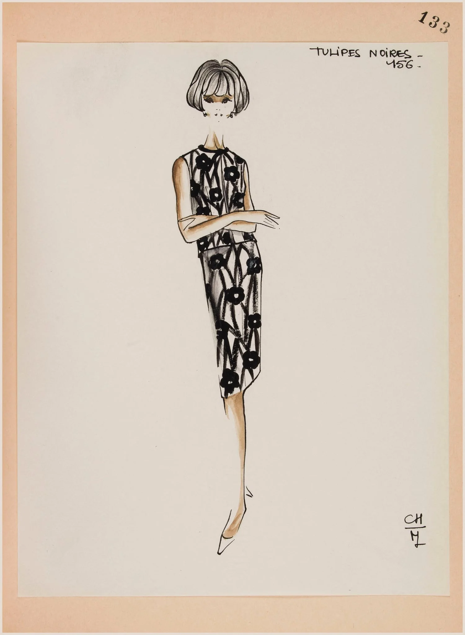 Tulipes noires, by Carven, 1963