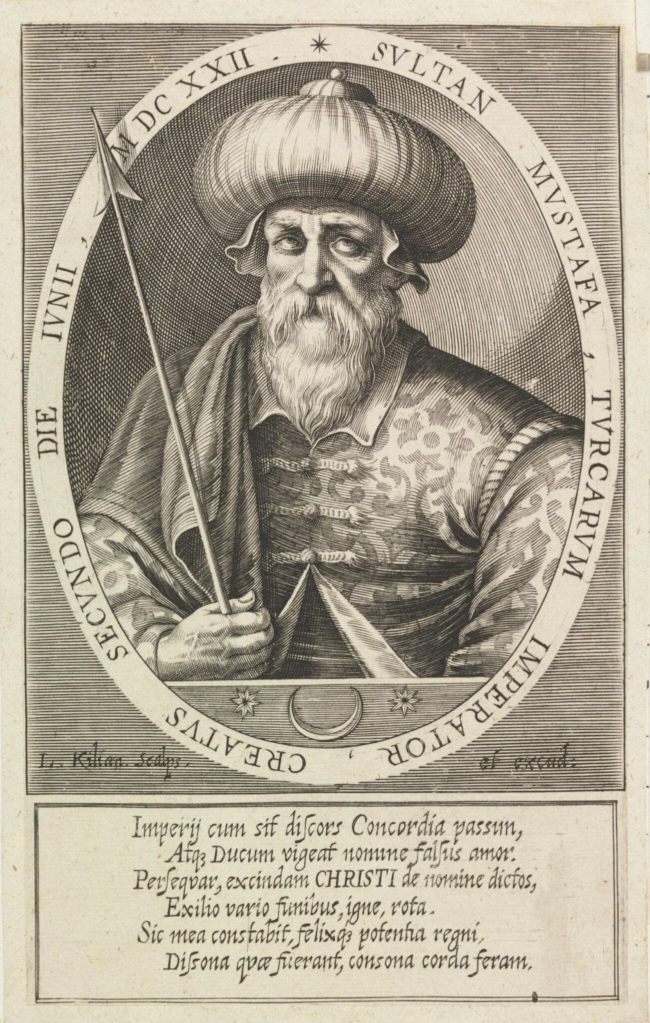 Turkish sultans, sultanas and other historical figures, by Kilian, 1630