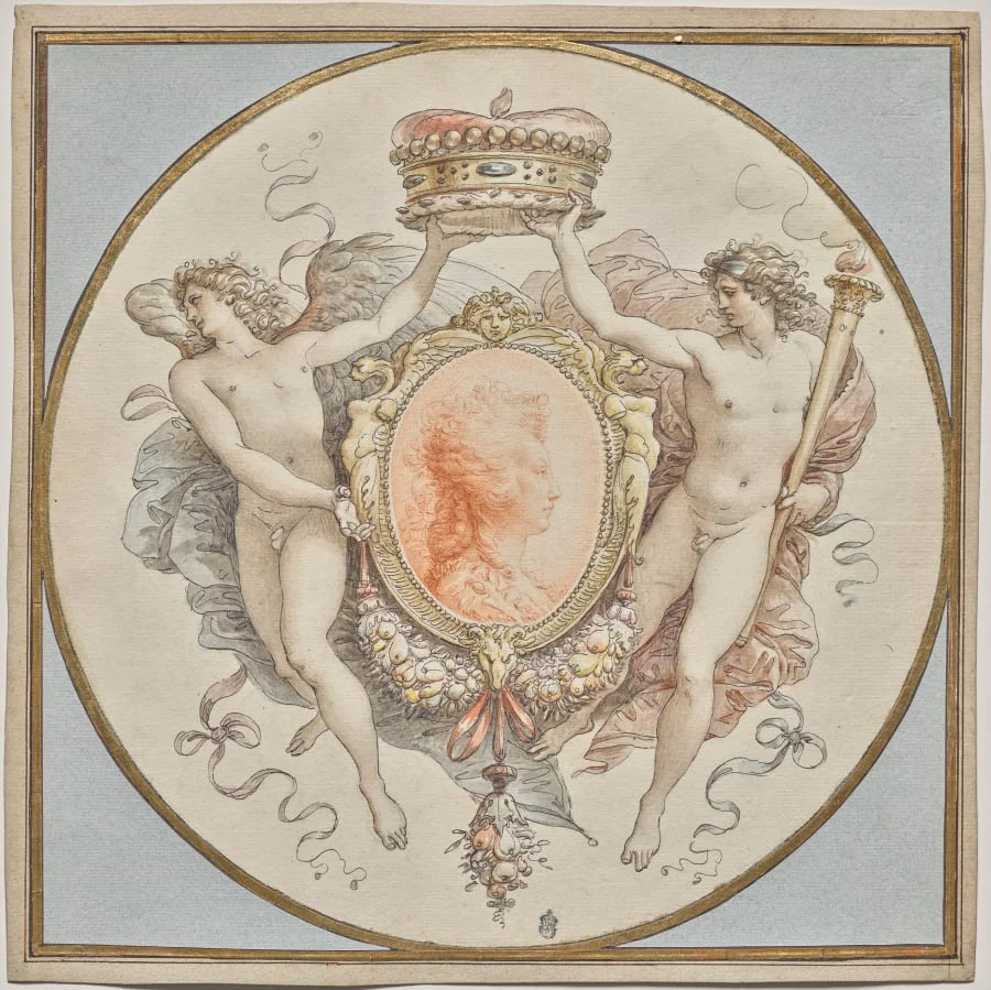 Portrait of a Lady with an Elaborate Cartouche