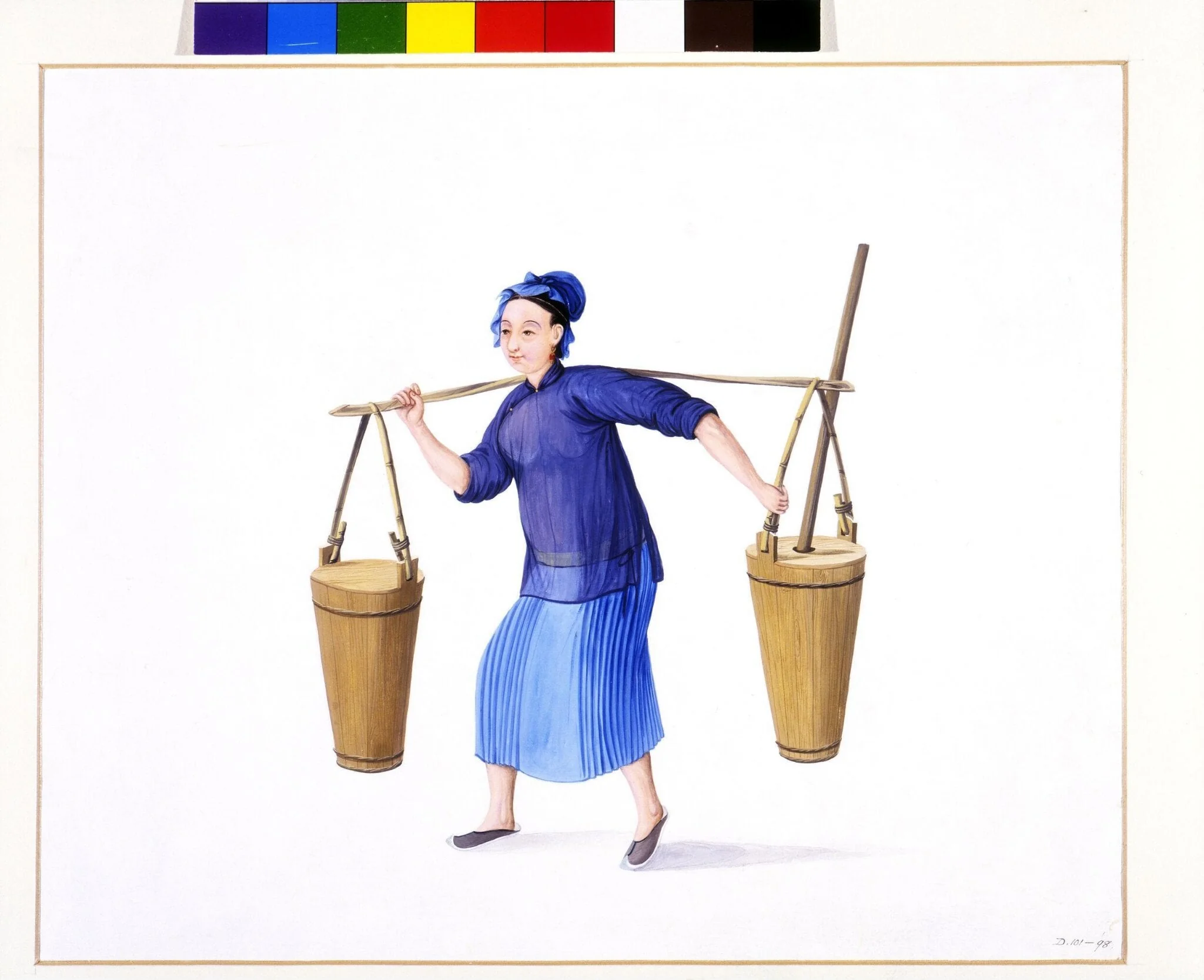 A Manure Collector, by Puqua, paint, 1790