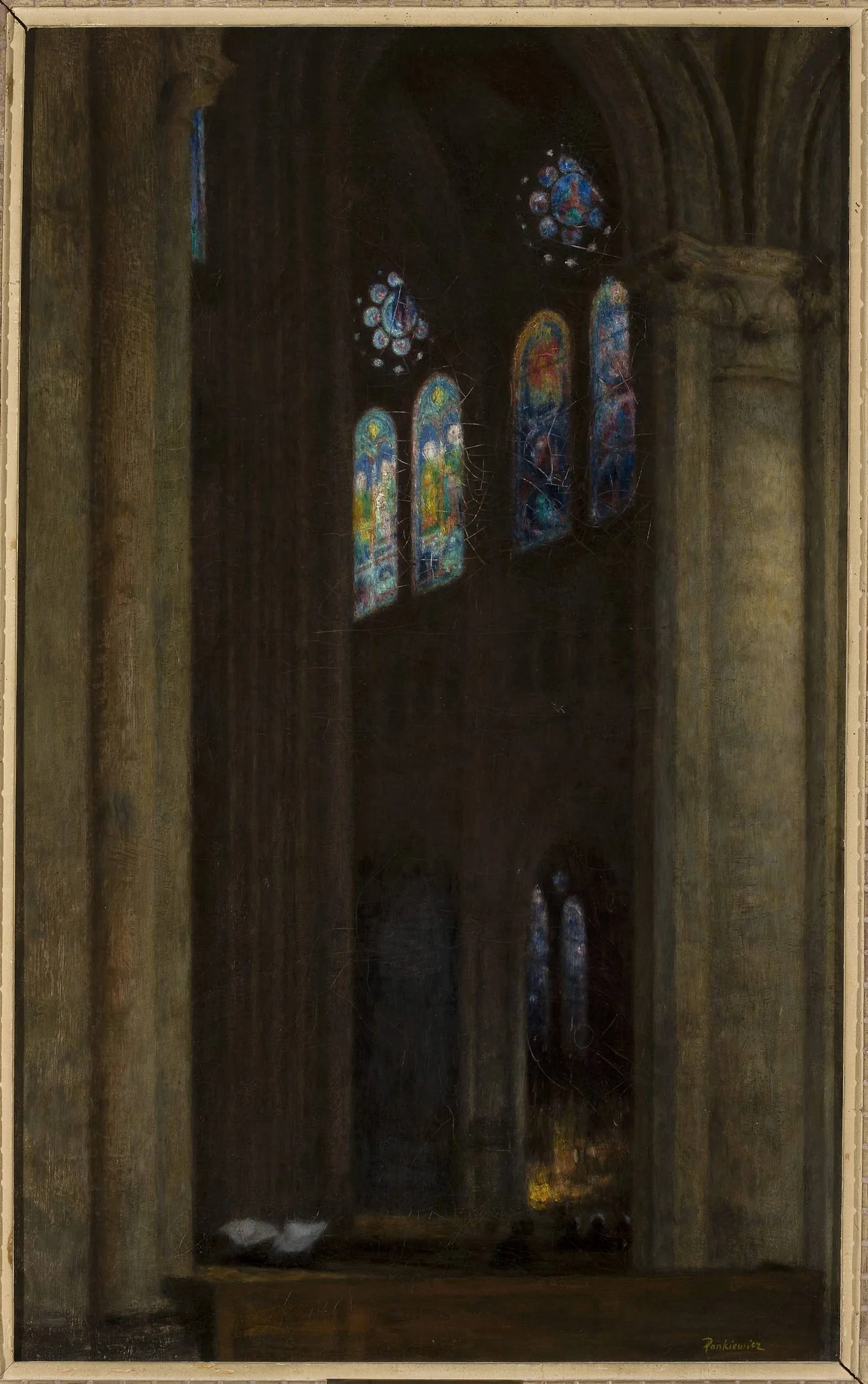Interior of the cathedral in Chartres