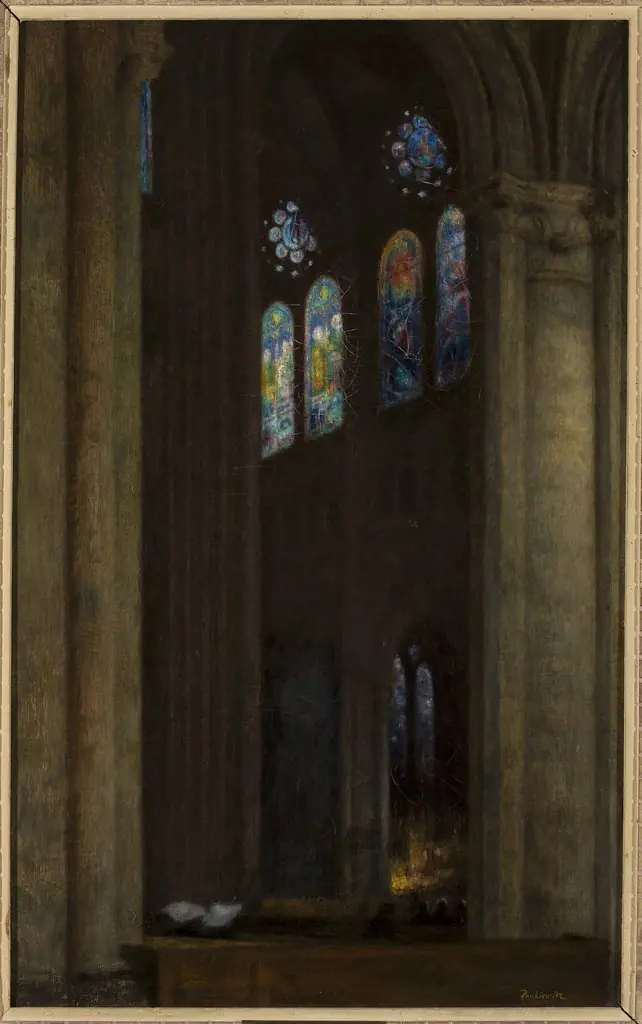 Interior of the cathedral in Chartres