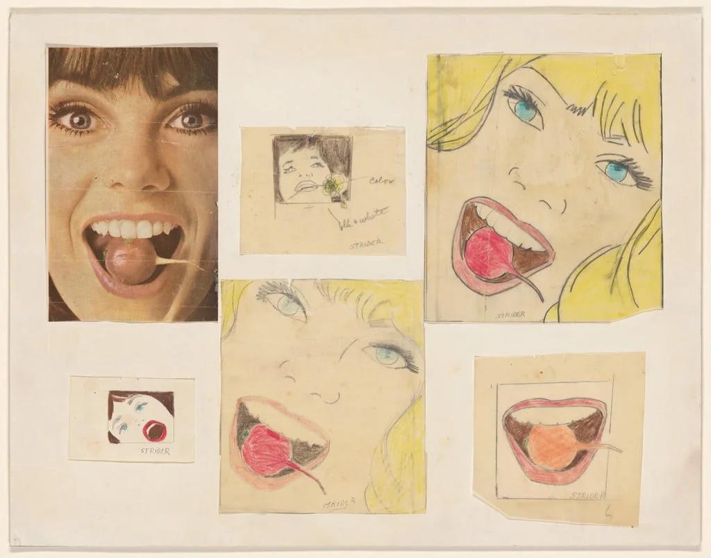 Untitled, by Marjorie Strider, graphite, 1964