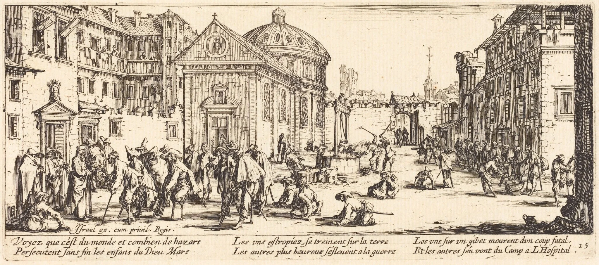The Hospital, by Jacques Callot, ink, 1633