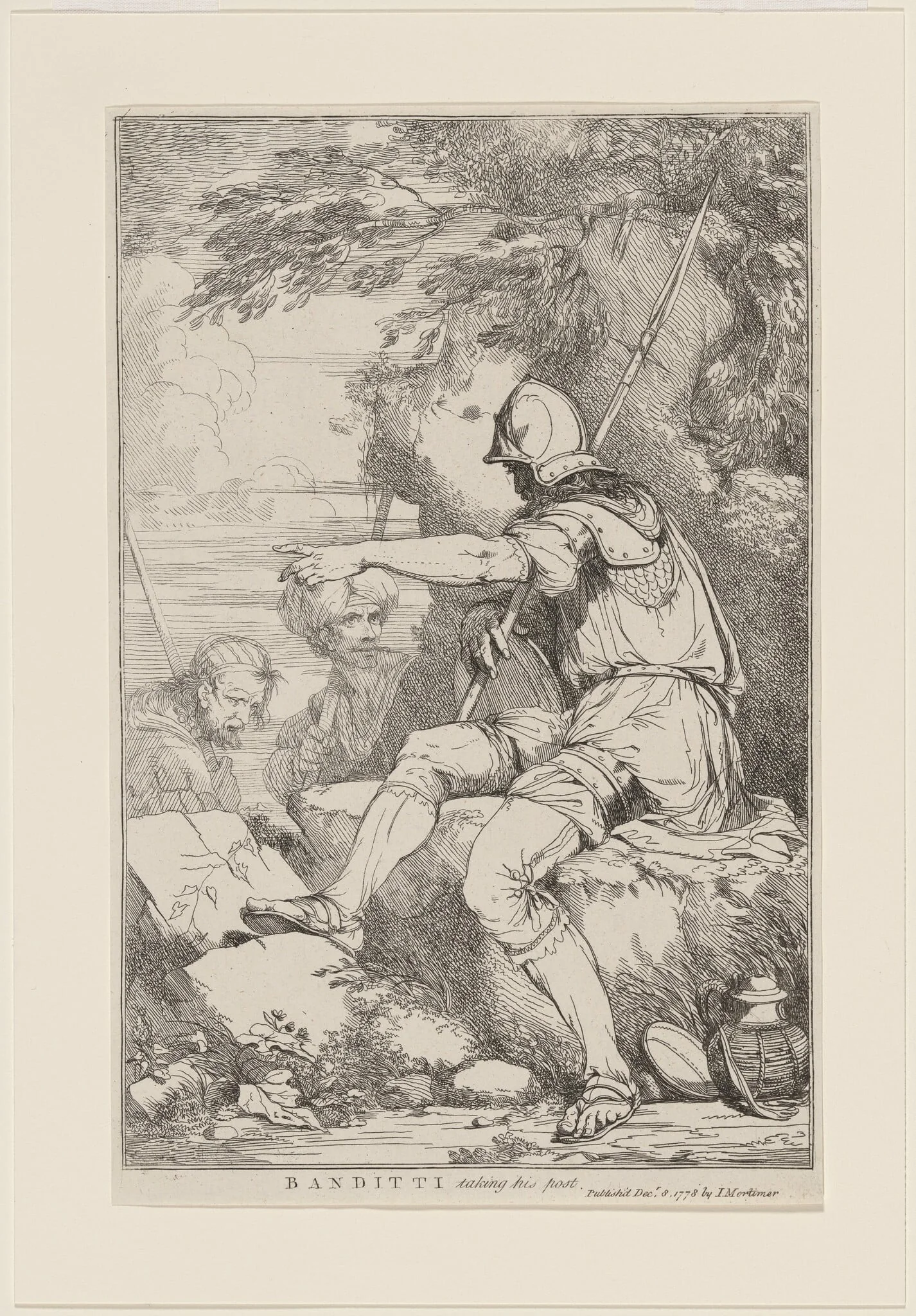 Banditti Taking His Post, by John Hamilton Mortimer, ink, 1778