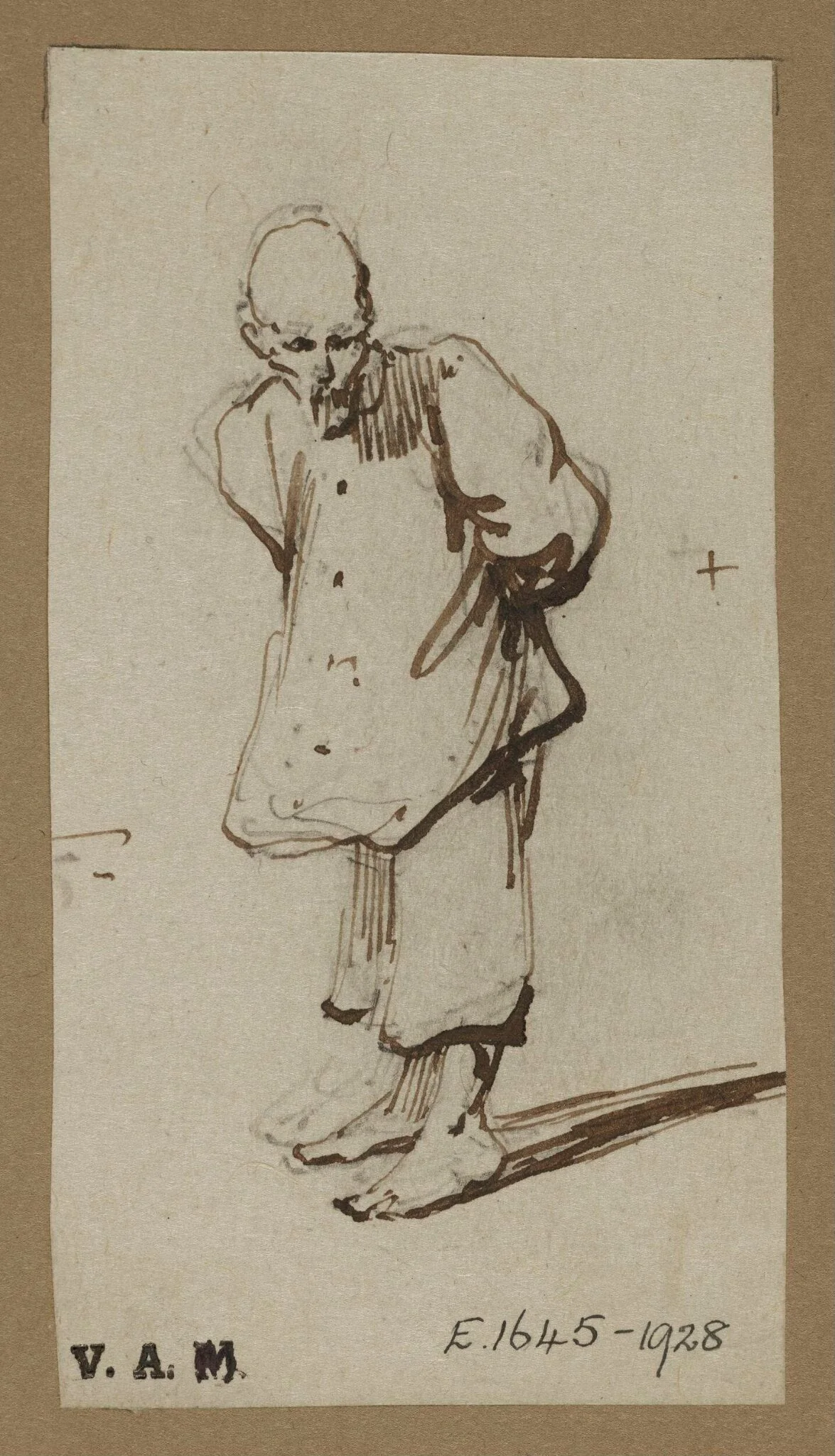 A stooping Chinese man