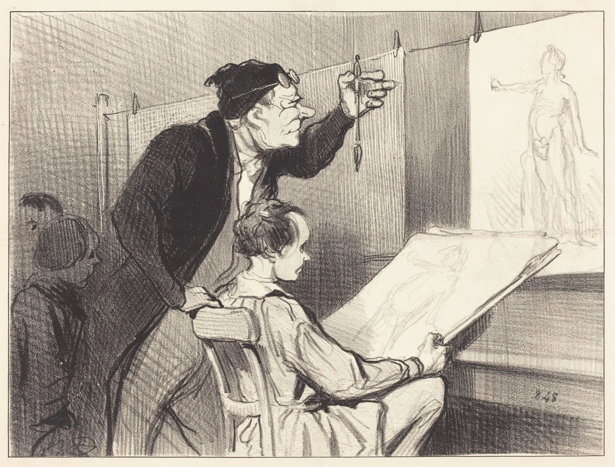 Mission pénible et délicate du professeur de dessin...
