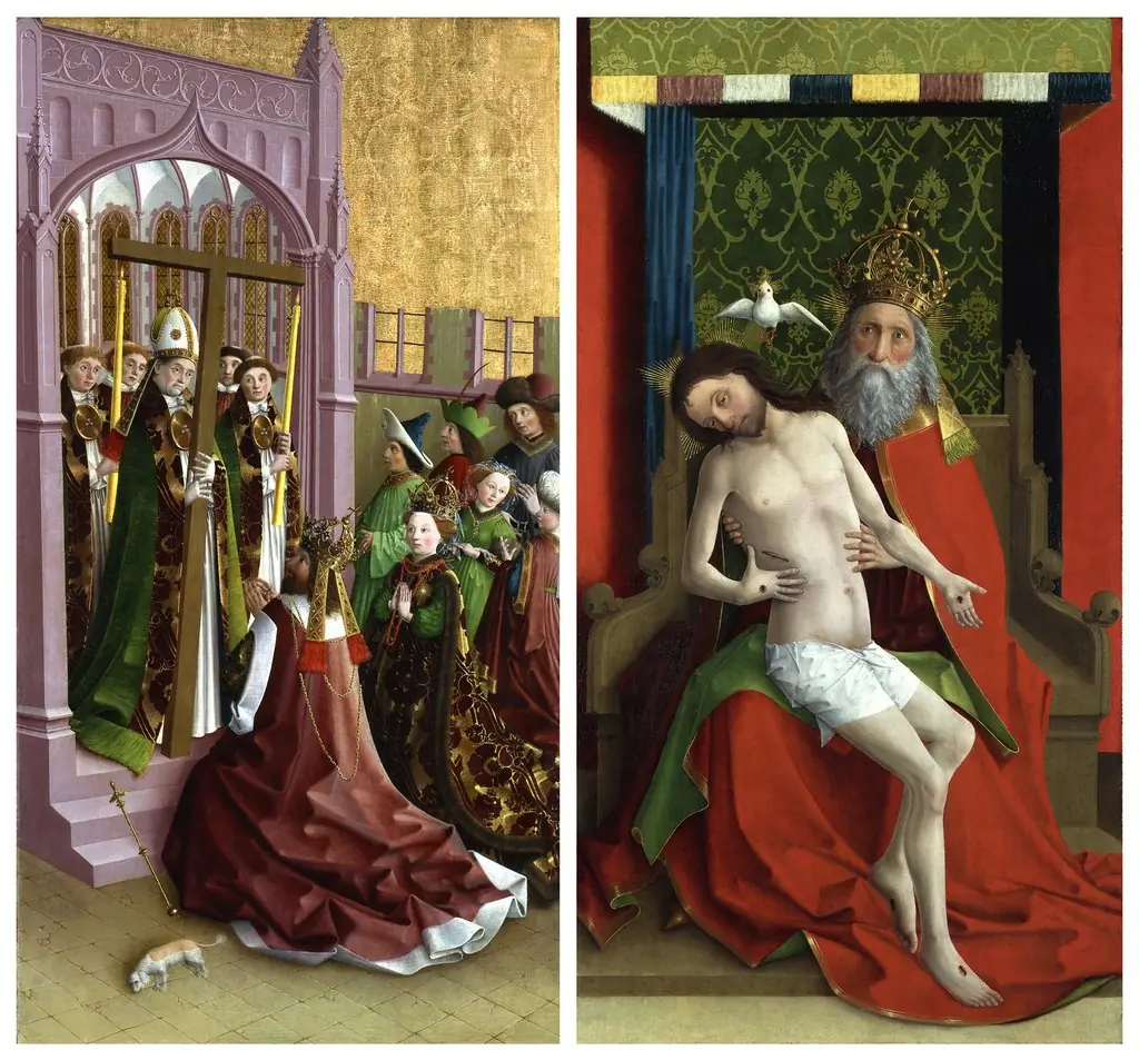 The veneration and dedication of the Holy Cross to the church by Emperor Constantine and his mother Helena