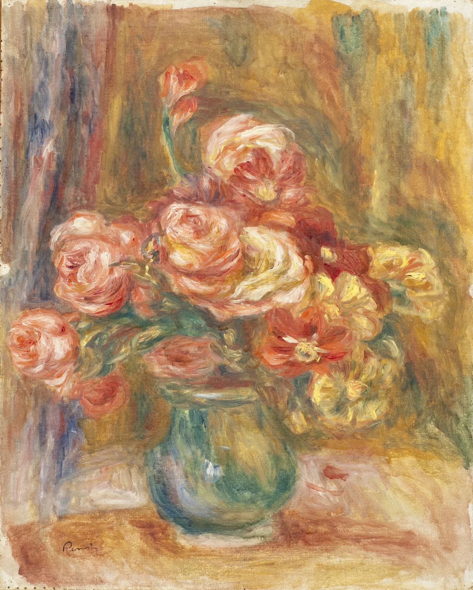 Vase of Roses, by Auguste Renoir, unspecified, 1896