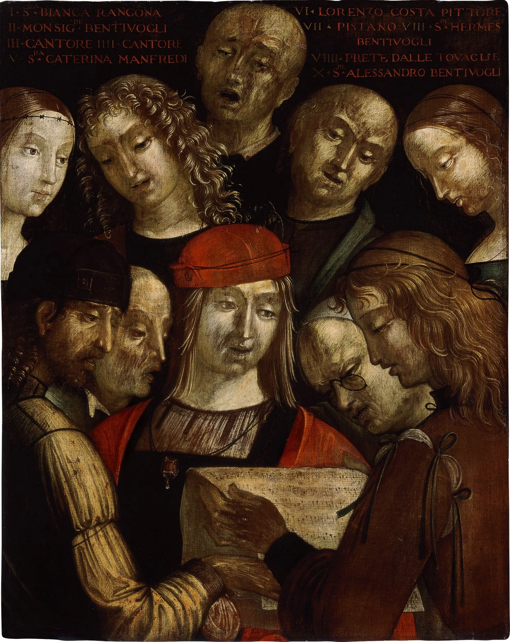 The Bentivoglio Family, by Lorenzo Costa, unspecified, 1497
