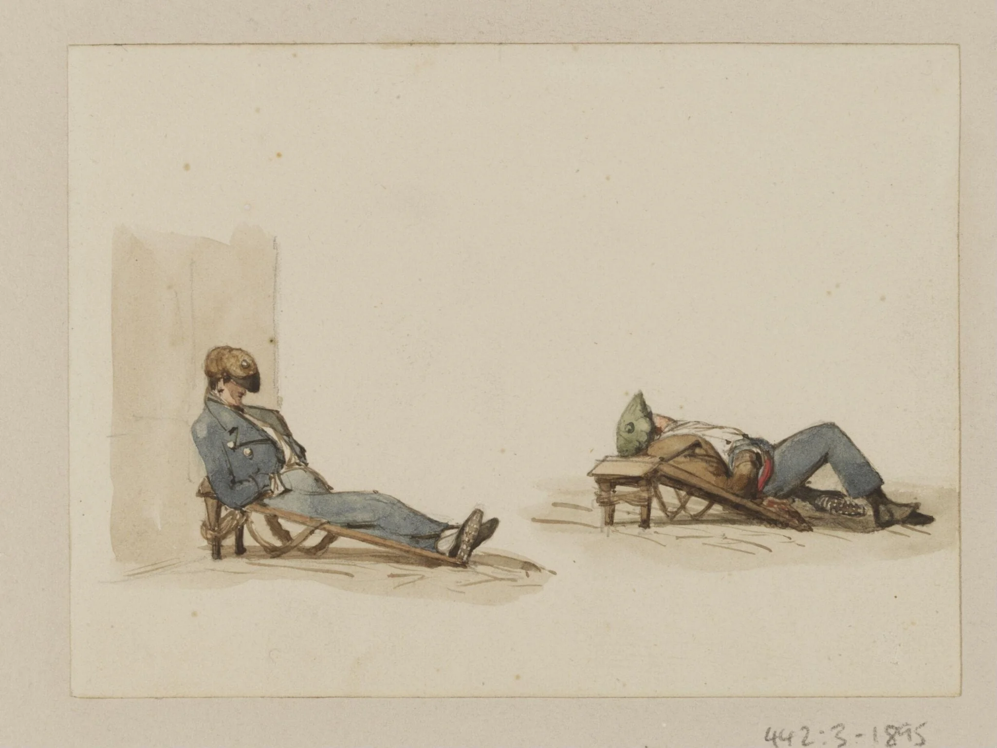 Two men sleeping