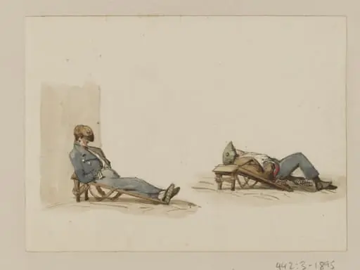 Two men sleeping