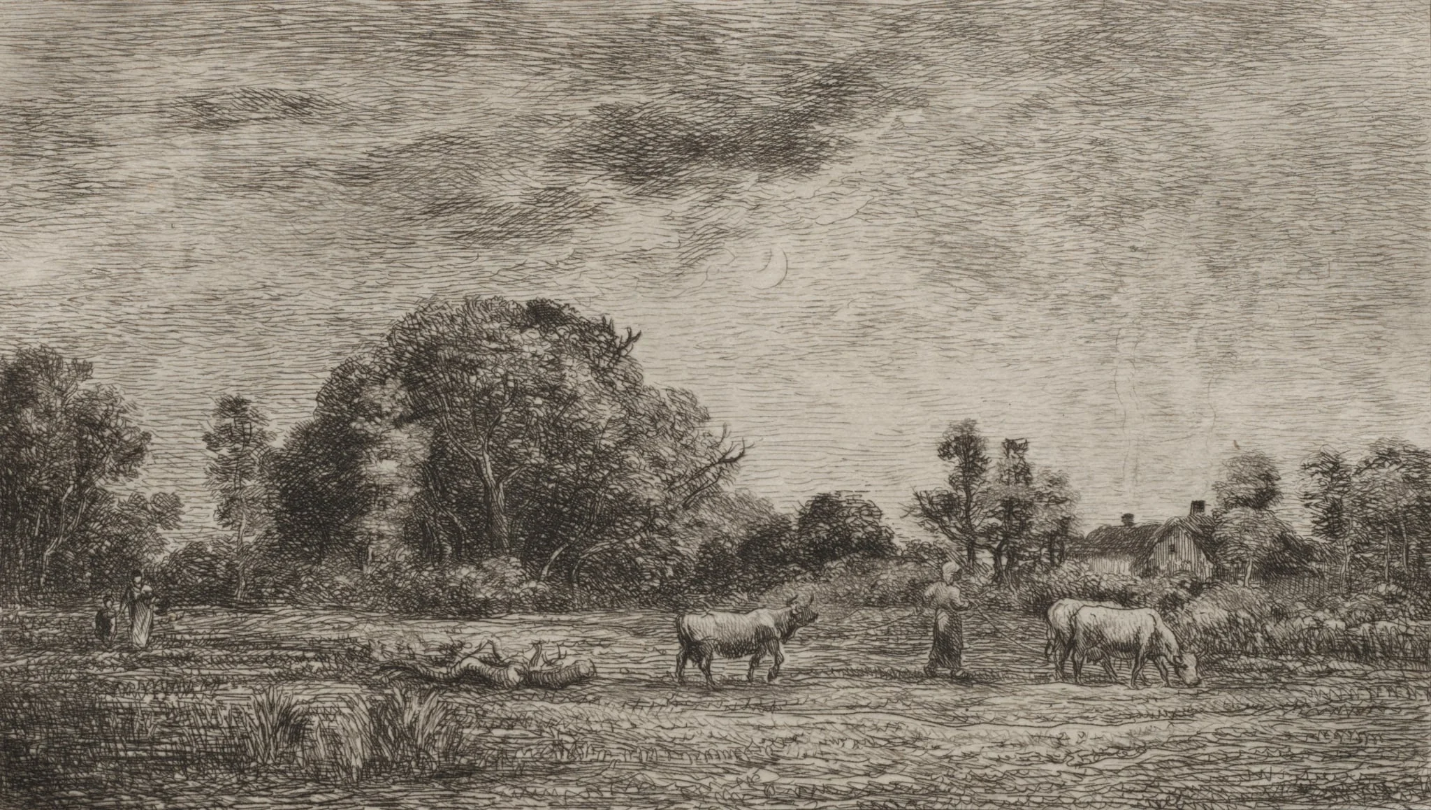 Moonrise, by Charles François Daubigny, 1861