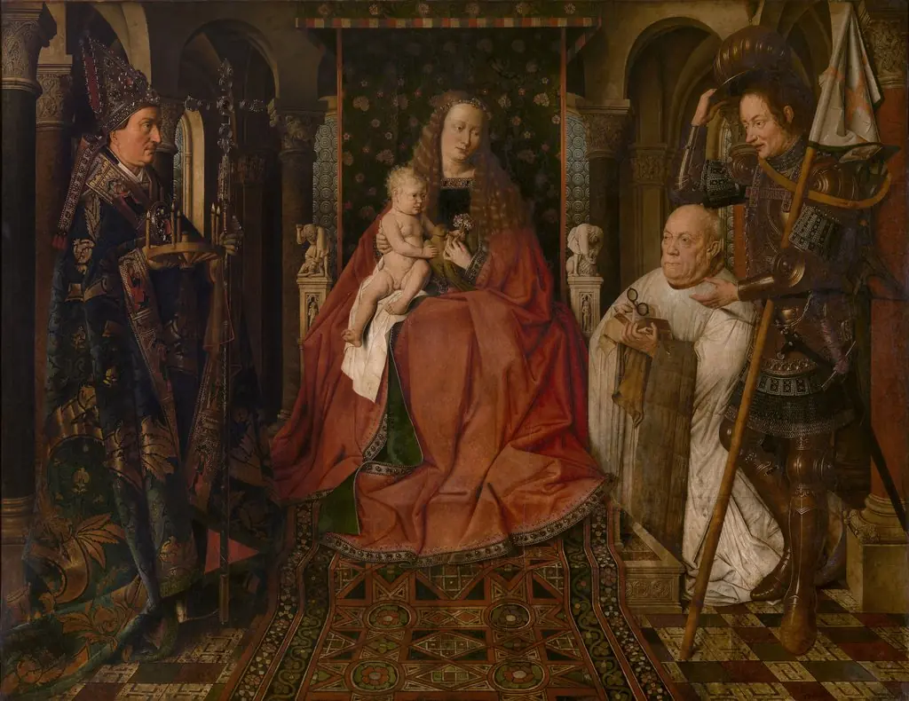 Madonna surrounded by Saint George, Saint Donatianus of Reims and the Donor Canon Van der Paele