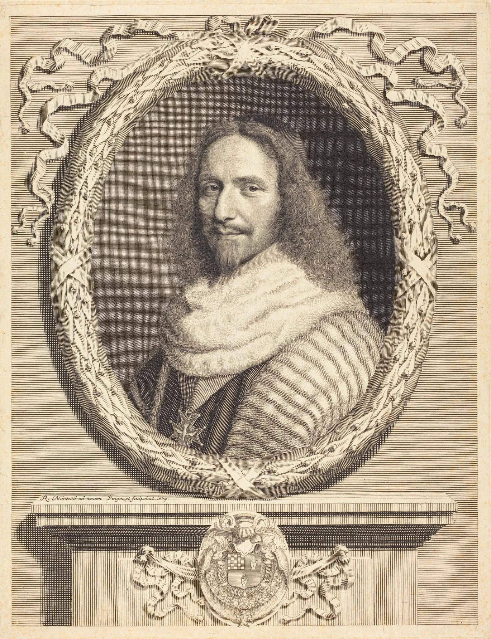 Nicholas Potier de Novion, by Robert Nanteuil, ink, 1664