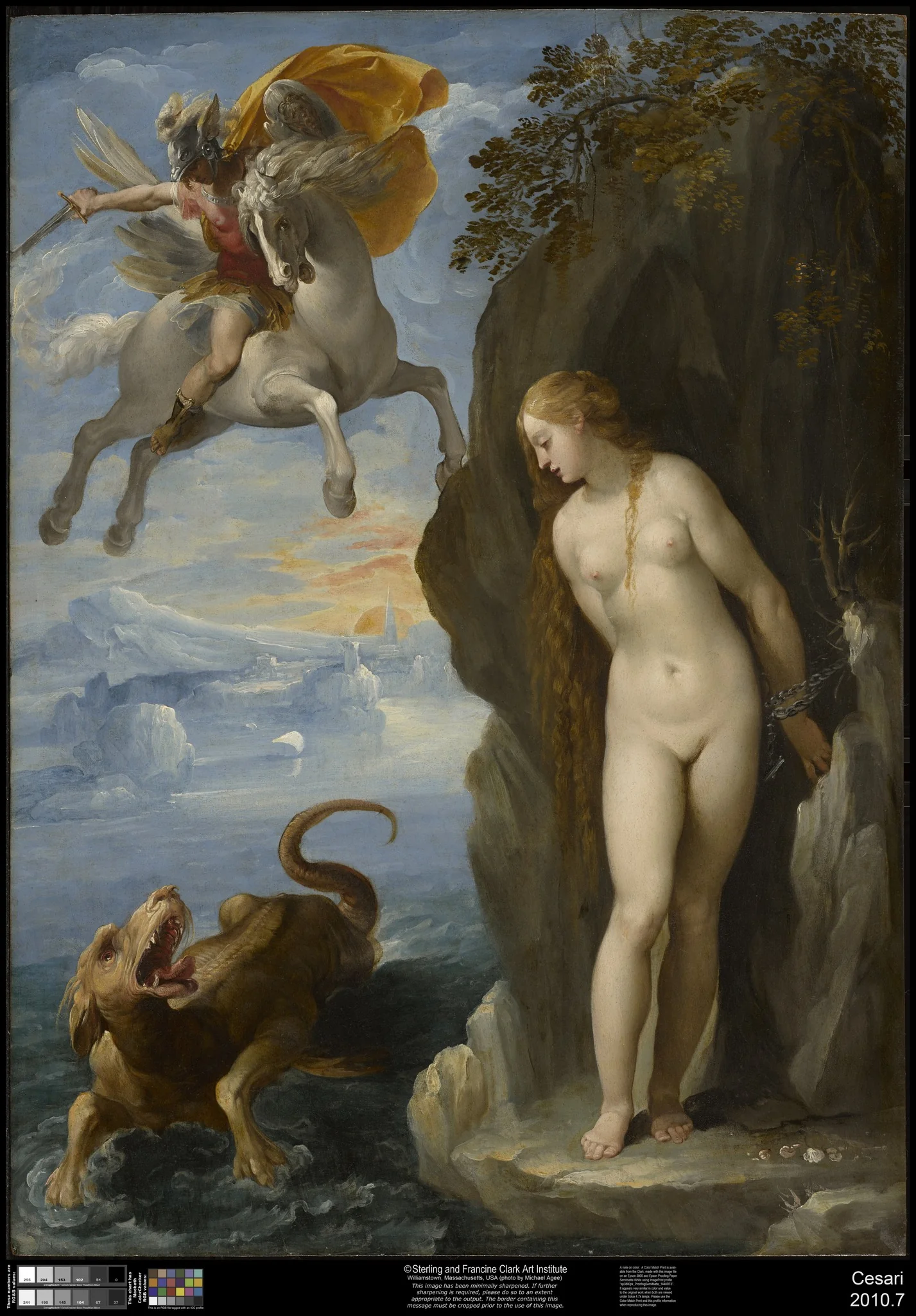 Perseus Rescuing Andromeda, by Giuseppe Cesari, oil, 1560