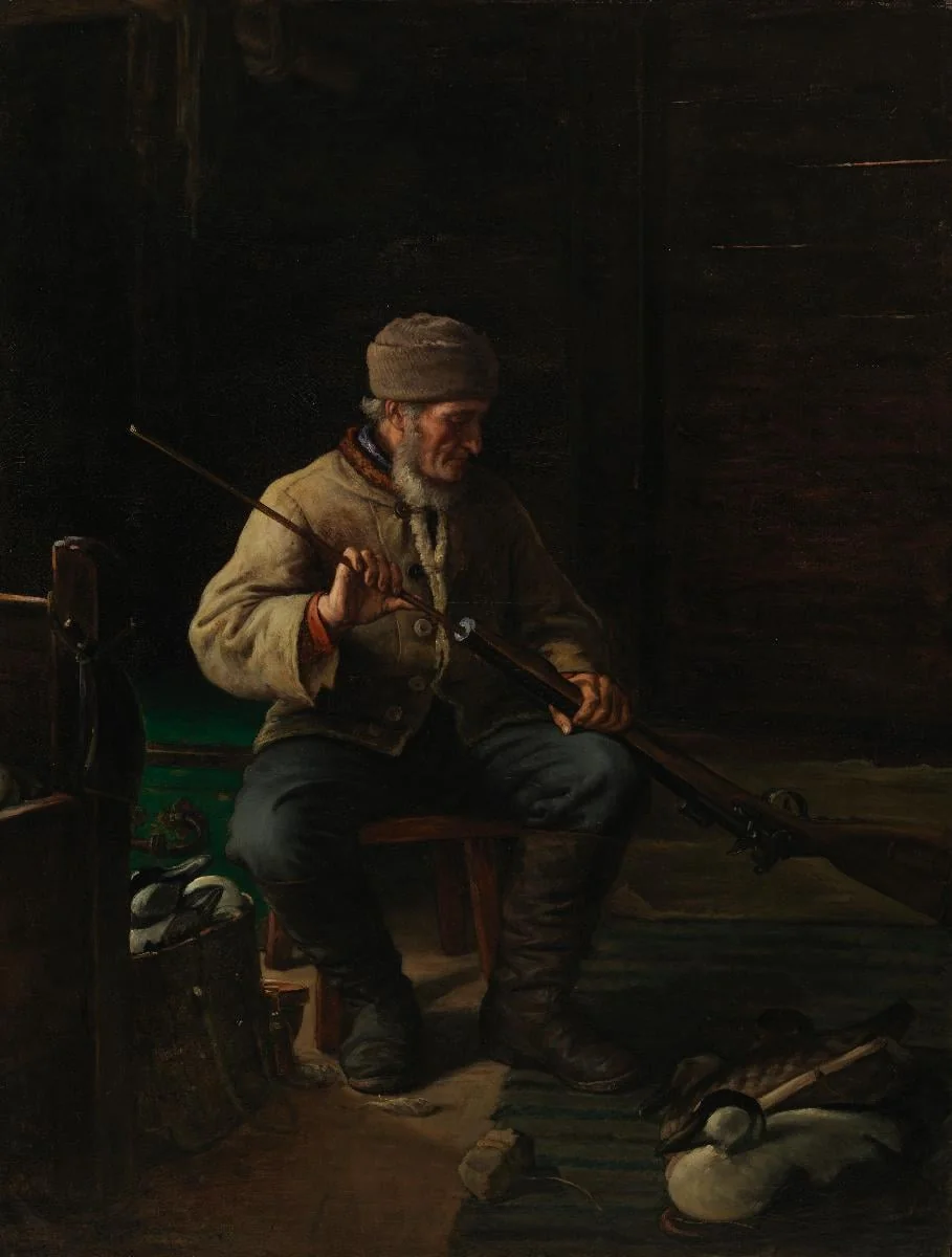 Ennen metsästystä, by Adolf von Becker, unspecified, 1880