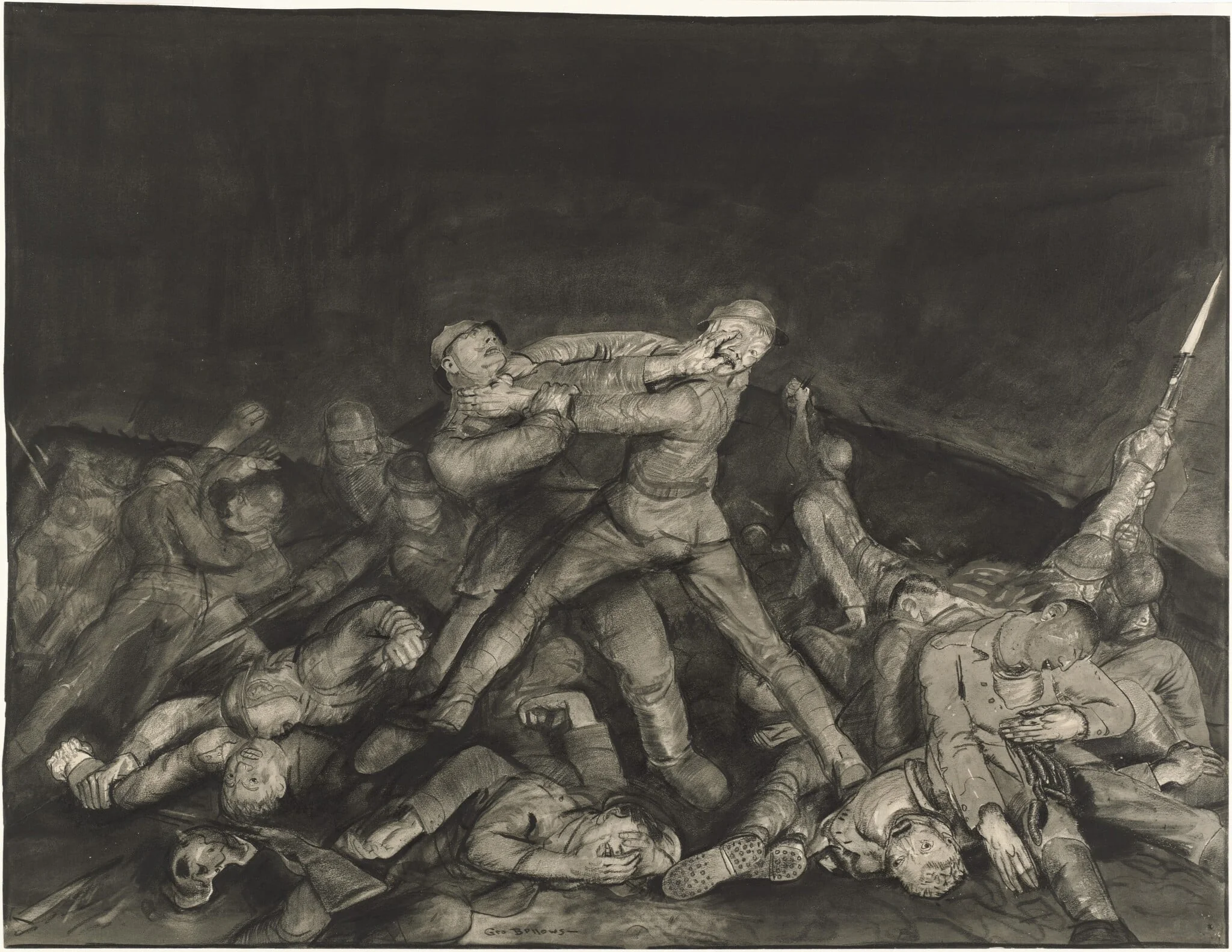 Ghost of Sergeant Pelly, by George Bellows, ink, 1918