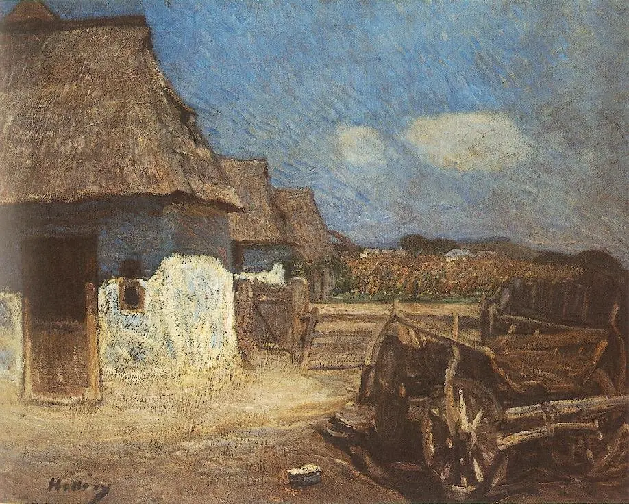 Peasant Yard with a Cart