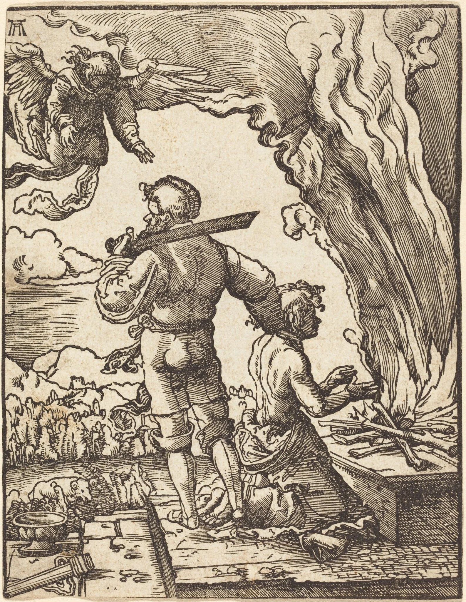 Abraham's Sacrifice, by Albrecht Altdorfer, ink, 1520