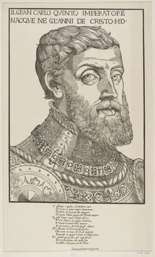 Il Gra Carlo Quinto imperatore nacque n Gl'anni de Cristo MD