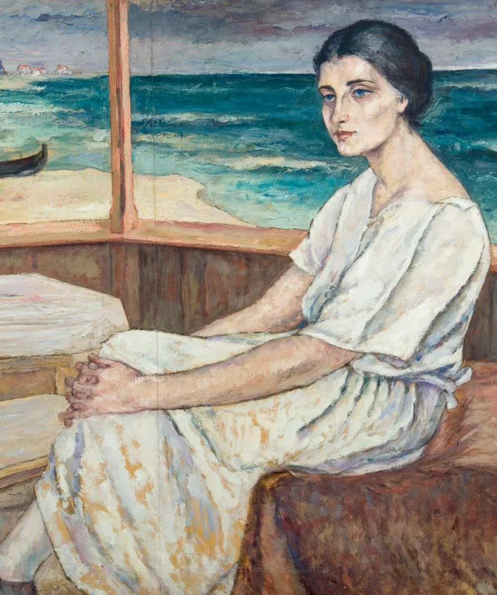 Pe terasă la mare, by Marius Bunescu, 1923