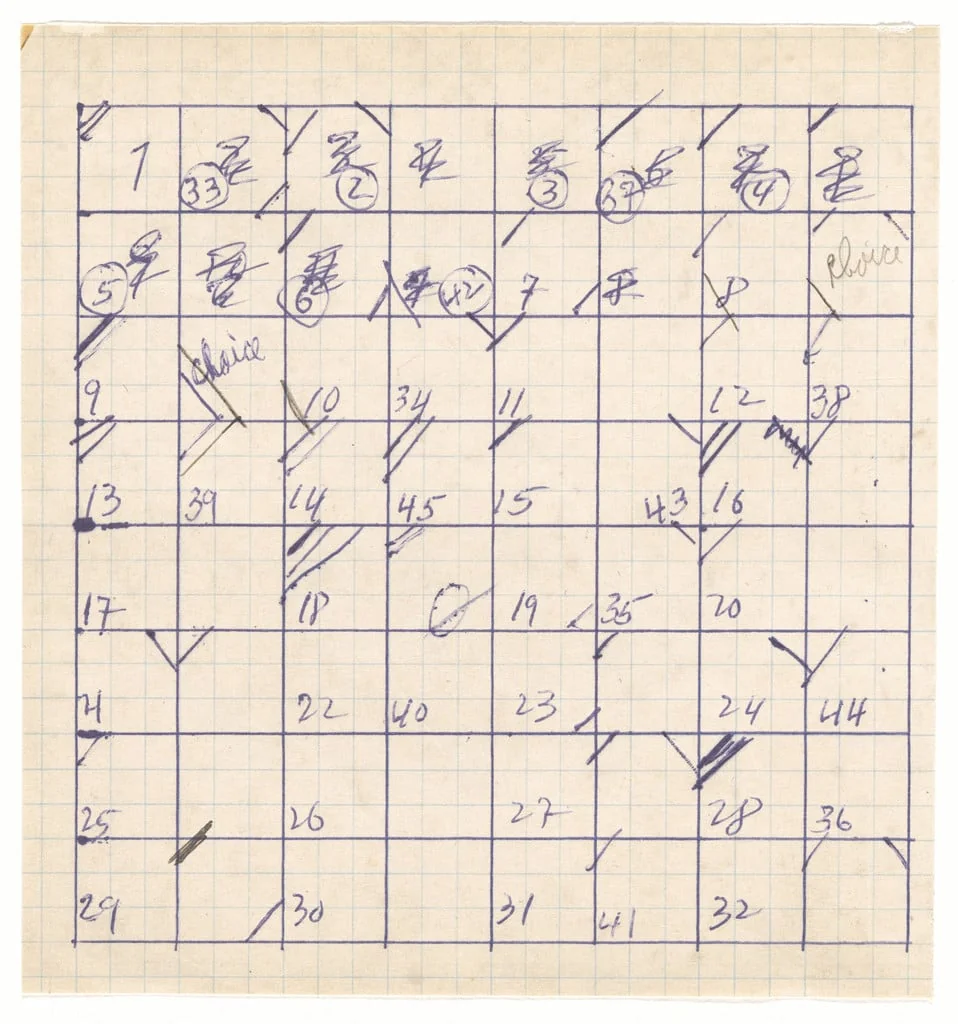 Untitled, by Merce Cunningham, graphite, 1952