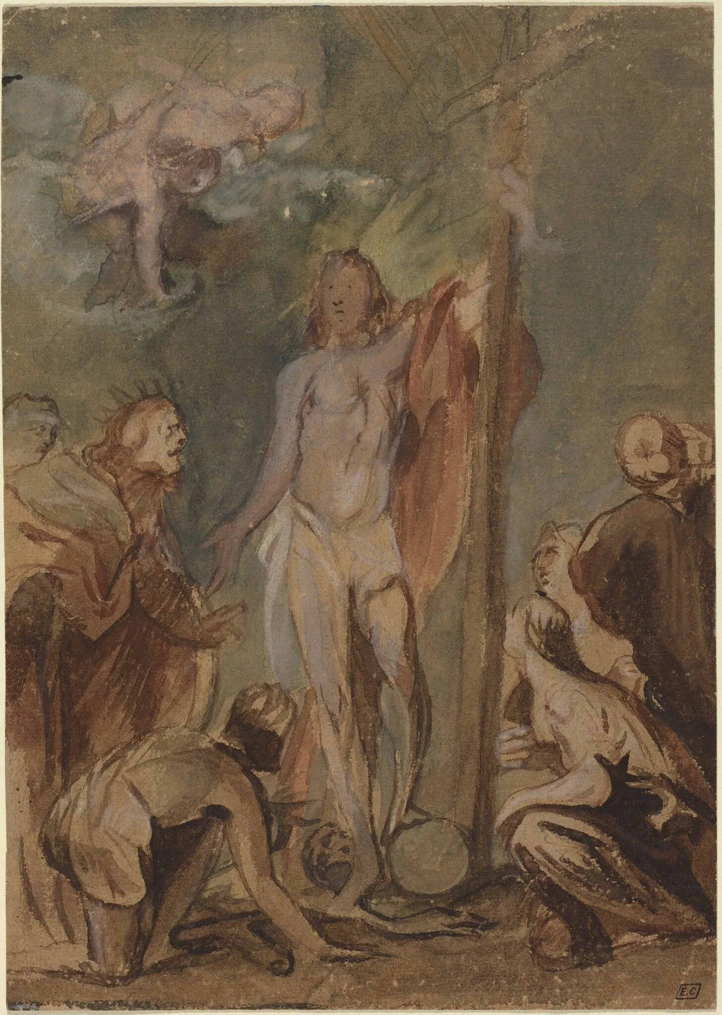 The Risen Christ Surrounded by Saints, by Jan Boeckhorst, paint, 1660