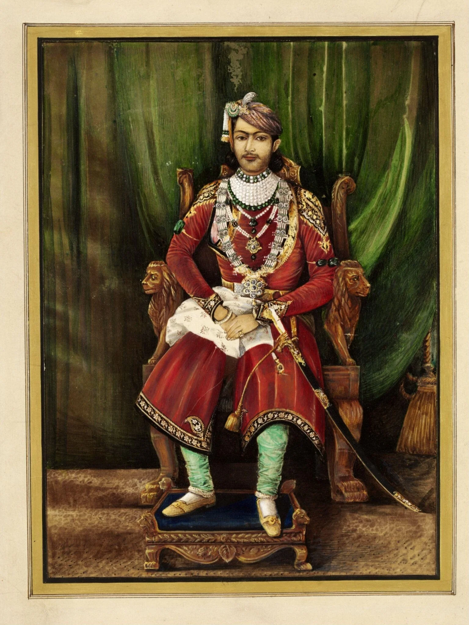 Maharaja Sheodan Singh, by Unknown, paint, 1890
