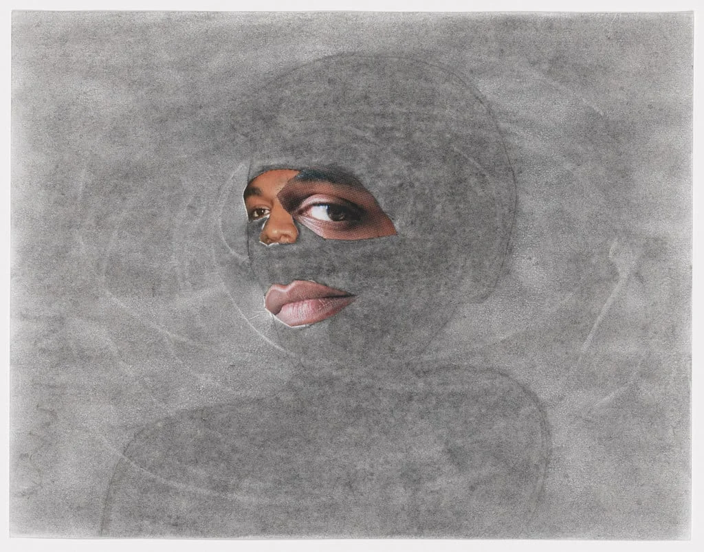 Untitled, by Tameca Cole, charcoal, 2016