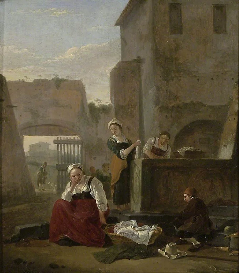 Italian Street Scene, by Thomas Wijck, oil, 1650