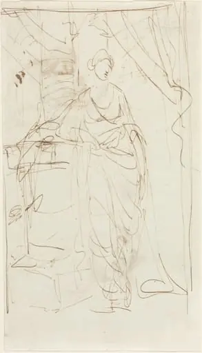 An Elegant Lady in Classical Dress [recto]
