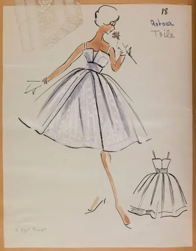 Robe blanche à fines bretelles rehaussée de bandes de dentelle blanche