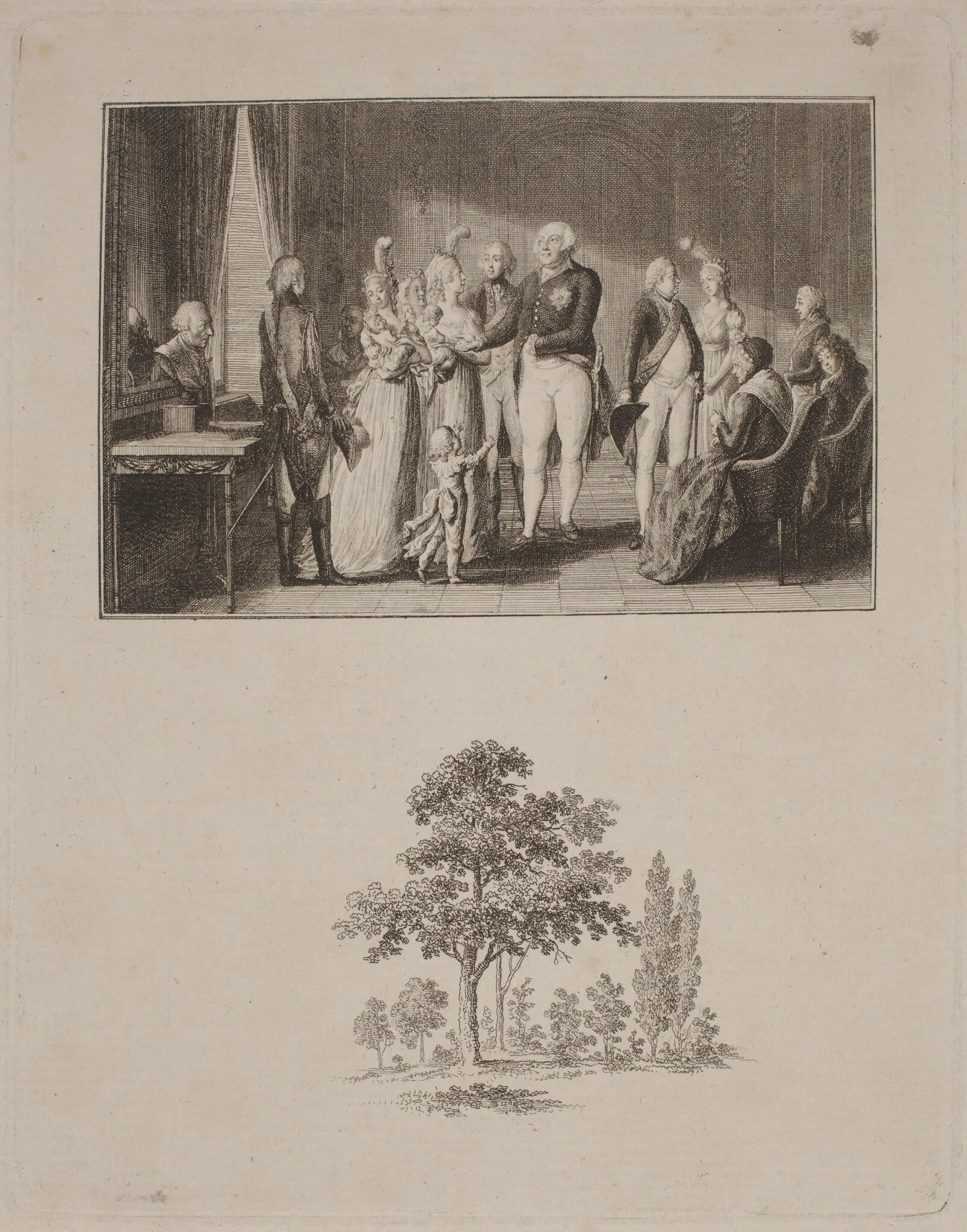 The Prussian Royal Family, by Daniel Nikolaus Chodowiecki, ink, 1796
