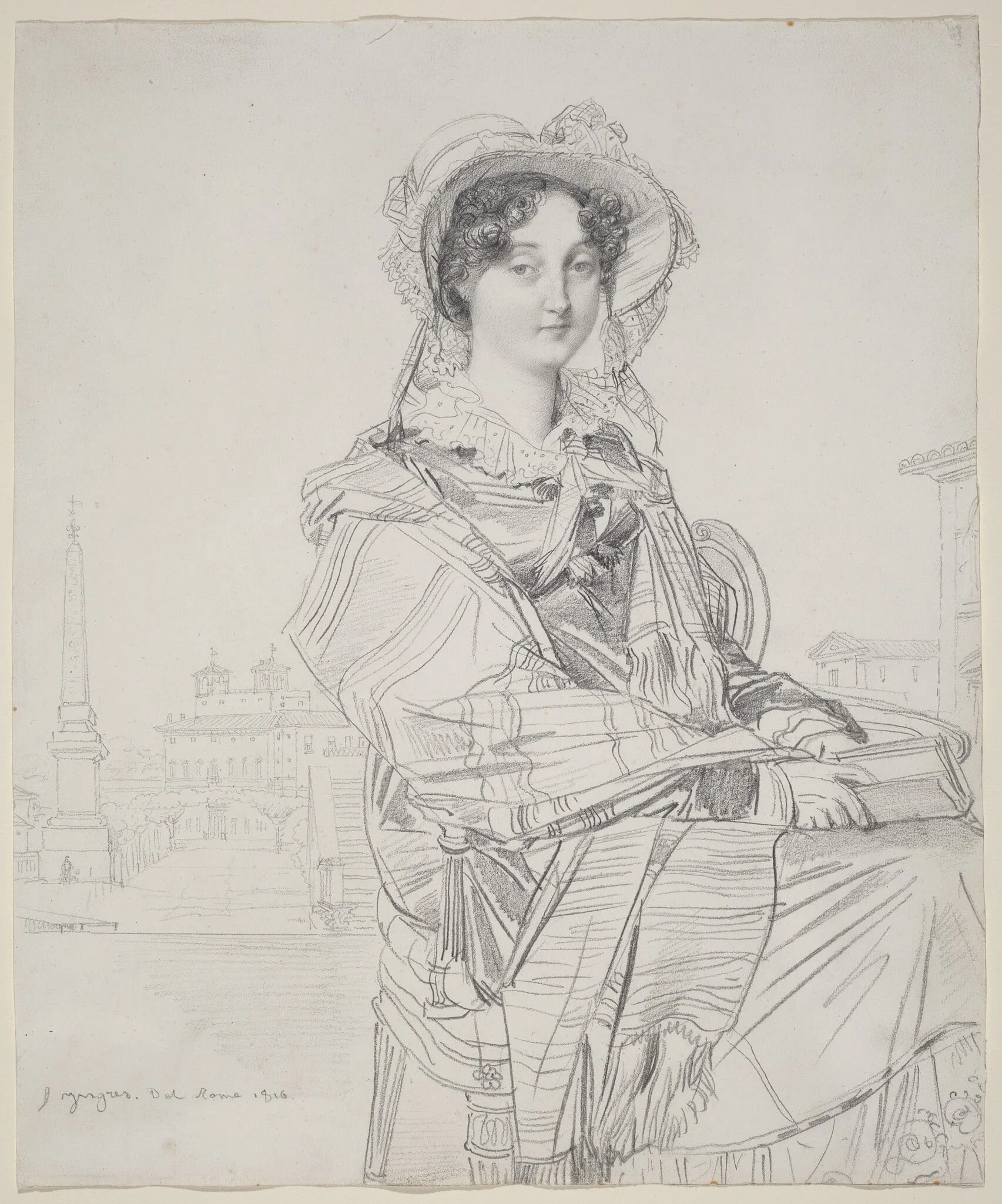 Mrs. Charles Badham, by Jean Auguste Dominique Ingres, graphite, 1816
