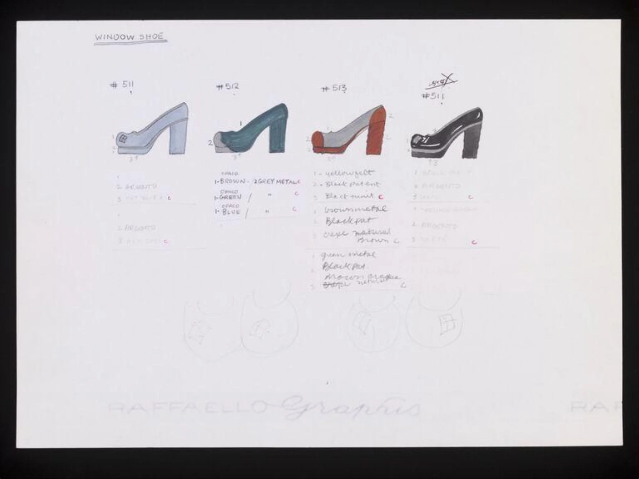 Window Shoe, by Barbara Nessim, watercolor, 1973