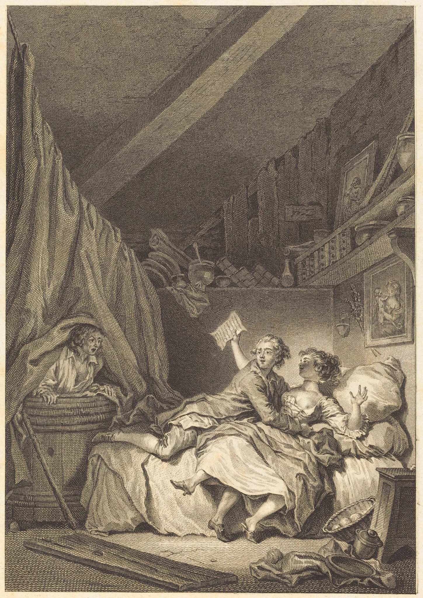 Le savetier, by Jean Dambrun, ink, 1774