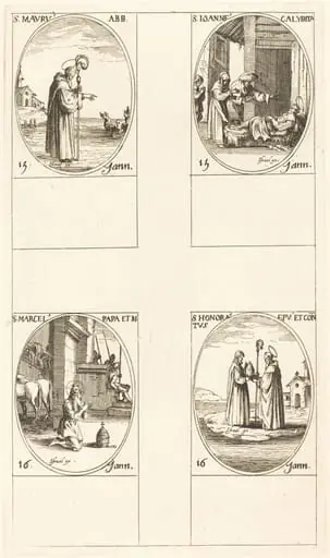 St. Maurus; St. John Calybite; St. Marcellus; St. Honoratus