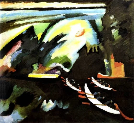 Lake, by Wassily Kandinsky, oil, 1910