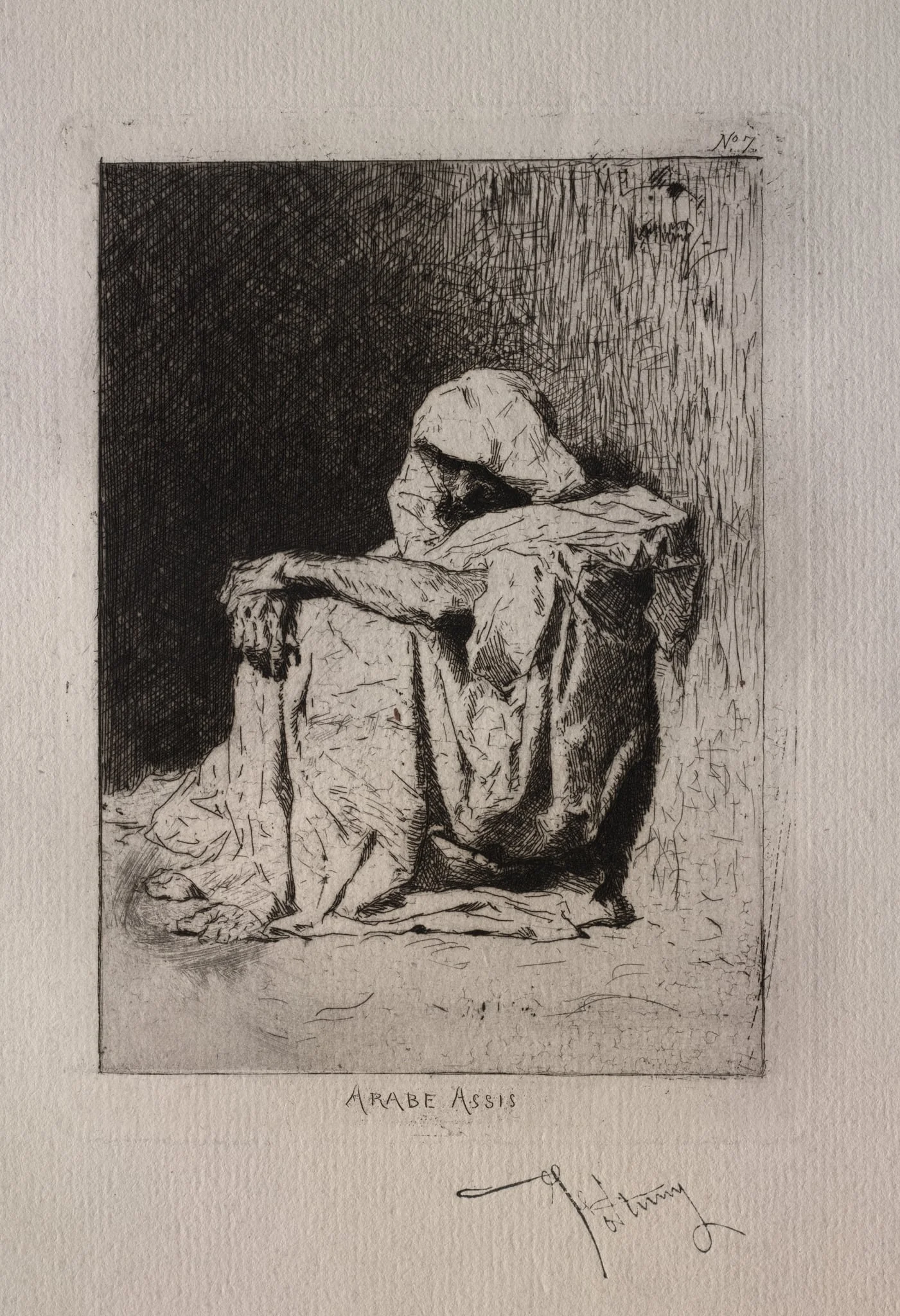 Seated Arab, by Mariano Fortuny Marsal, 1873