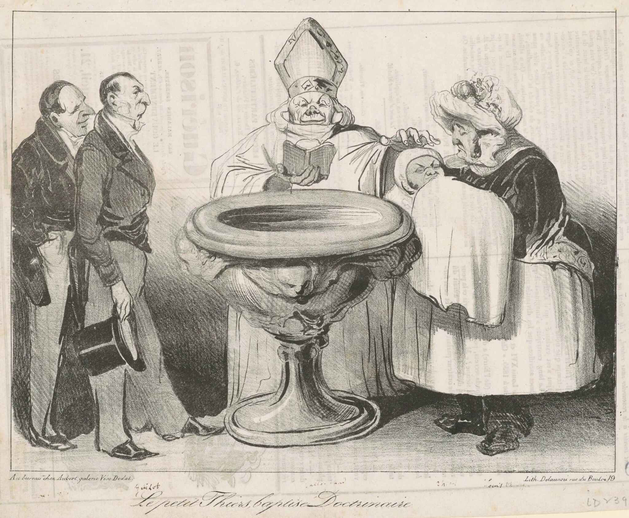 Le Petit Thiers, Baptisé Doctrinaire, by Honoré Daumier, ink, 1835