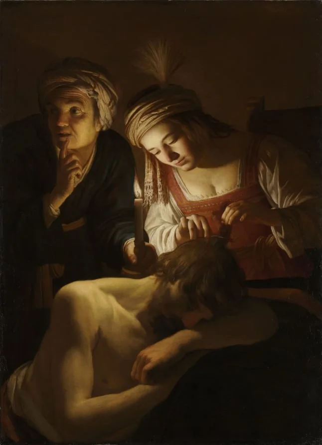 Samson and Delilah, by Gerard van Honthorst, unspecified, 1616