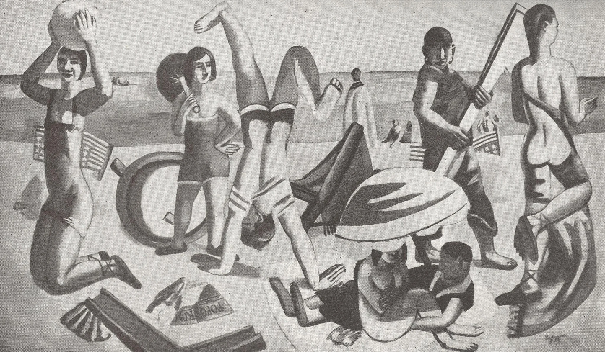 The Beach, by Max Beckmann, oil, 1927